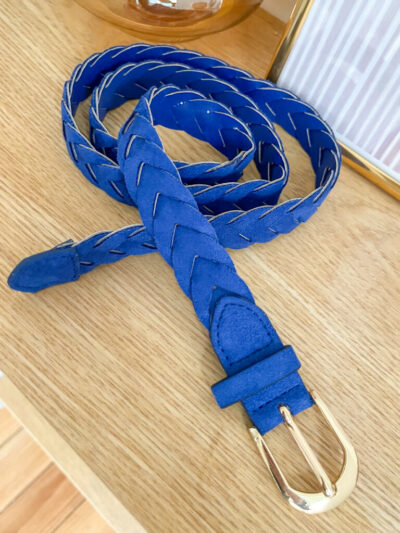 Lara ceinture tressé bleue