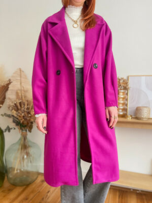 Abel manteau fuchsia