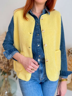 Marco gilet bouclettes jaune