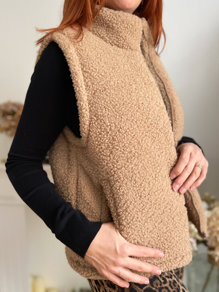 Augustine doudoune boucle camel