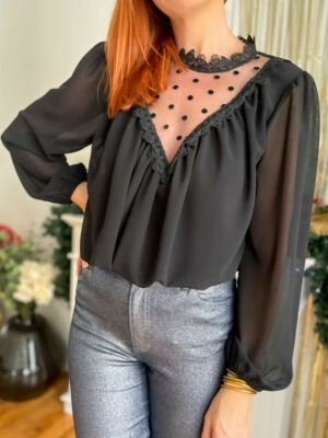 Milly blouse dentelle noire