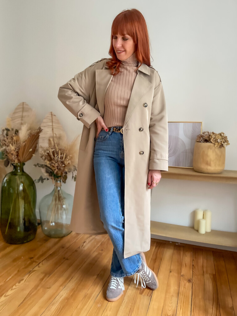 Lou long trench camel